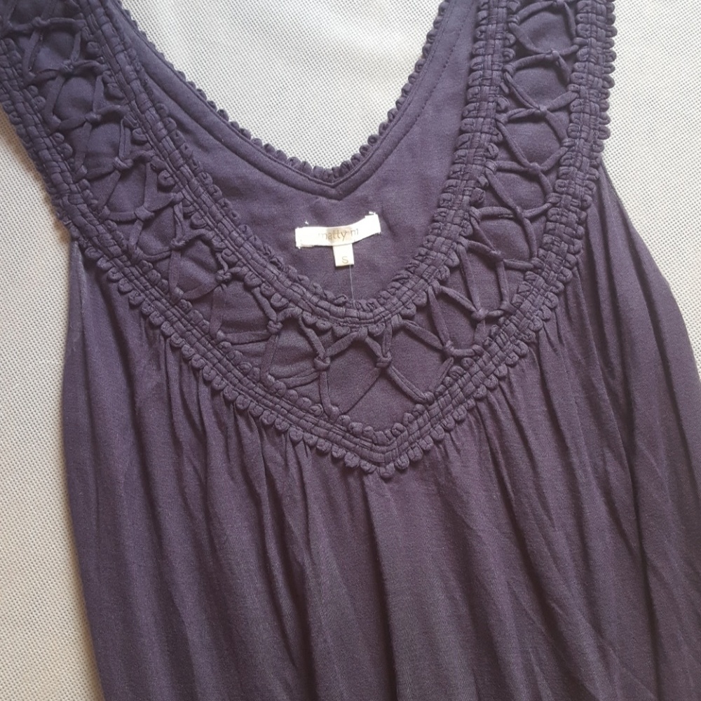 Navy v-neck tank top